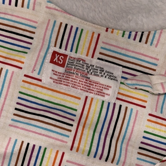 Vintage Target Pride Rainbow Lines‎ Gender Inclusive Linen Dress Size XS - Picture 10 of 10